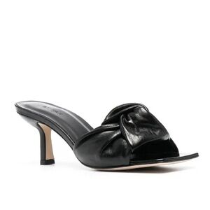 BY FAR 38 Lana Black Leather Sandals